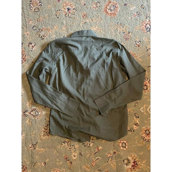 Sarah Alexandra Green Menswear Inspired Weekend Shirt Button Down Blouse, size 6 - Picture 6 of 6